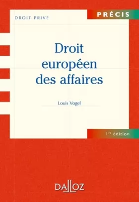 Couverture du produit · Droit européen des affaires - 1ère édition: Précis