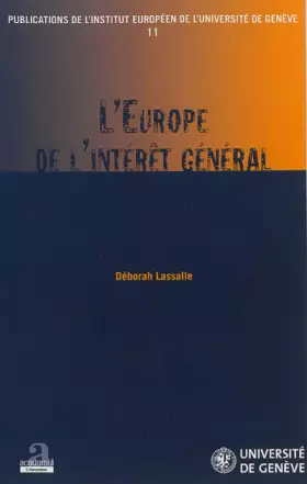 Couverture du produit · L'Europe de l'intérêt général