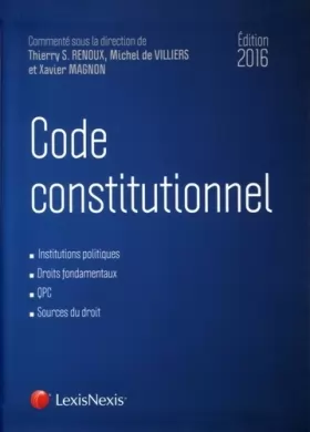 Couverture du produit · Code constitutionnel 2016