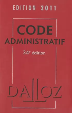 Couverture du produit · Code administratif 2011