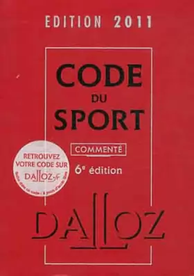 Couverture du produit · Code du sport