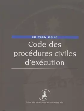 Couverture du produit · Code des procédures civiles d'exécution