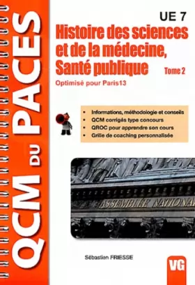 Couverture du produit · Histoire des sciences et de la médecine, santé publique: Optimisé pour Paris 13 Tome 2