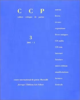 Couverture du produit · Revue cahier critique de poesie, numéro 3