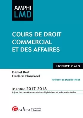 Couverture du produit · Cours de droit commercial et des affaires