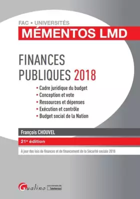 Couverture du produit · Finances publiques