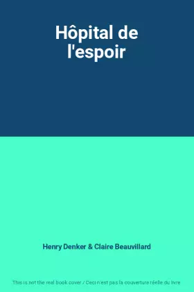 Couverture du produit · Hôpital de l'espoir