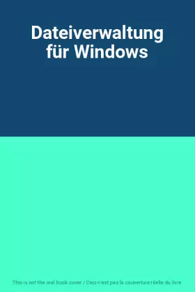 Couverture du produit · Dateiverwaltung für Windows