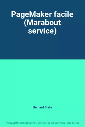 Couverture du produit · PageMaker facile (Marabout service)