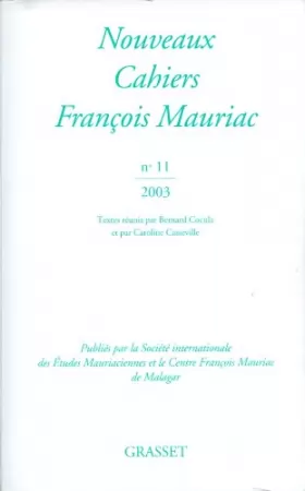 Couverture du produit · Nouveaux Cahiers Francois Mauriac n°11