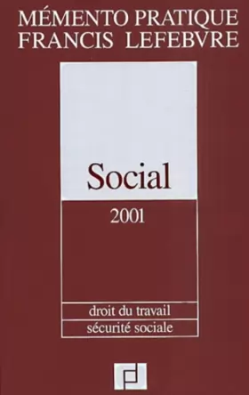 Couverture du produit · Social. : Droit du travail, Sécurité sociale, Edition 2001