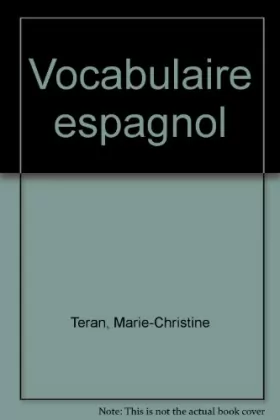Couverture du produit · Vocabulaire Espagnol
