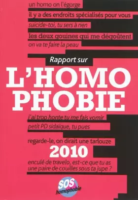 Couverture du produit · Rapport sur l'homophobie