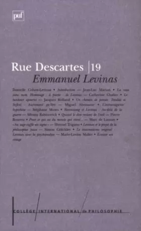 Couverture du produit · Rue Descartes, n° 19 : Emmanuel Levinas