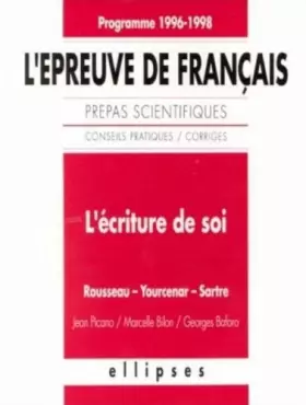 Couverture du produit · L'écriture de soi