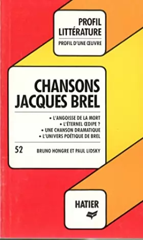 Couverture du produit · Chansons Jacques Brel : Analyse critique