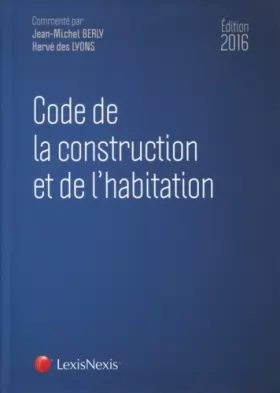 Couverture du produit · Code de la construction et de l'habitation