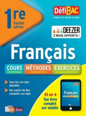 Couverture du produit · DefiBac Cours/Méthodes/Exos Français 1re toutes séries