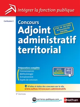 Couverture du produit · CONCOURS ADJ ADMINIST TERRITOR