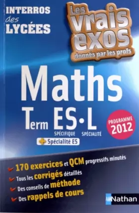 Couverture du produit · Interros des Lycées Maths Terminale ES.L