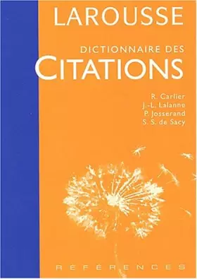 Couverture du produit · Dictionnaire des citations françaises