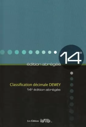 Couverture du produit · Classification décimale Dewey