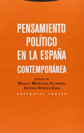 Couverture du produit · Pensamiento político en la España contemporánea