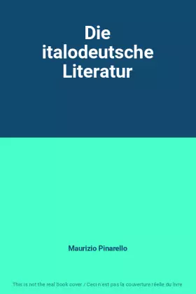Couverture du produit · Die italodeutsche Literatur