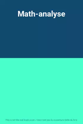 Couverture du produit · Math-analyse