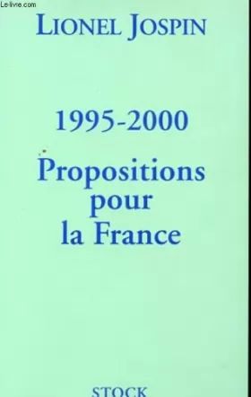 Couverture du produit · 1995-2000 : Propositions pour la France