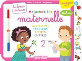 Couverture du produit · Les livres-ardoises - Ma journée à la maternelle graphisme couleurs chiffres