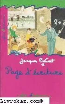 Couverture du produit · Page d'écriture