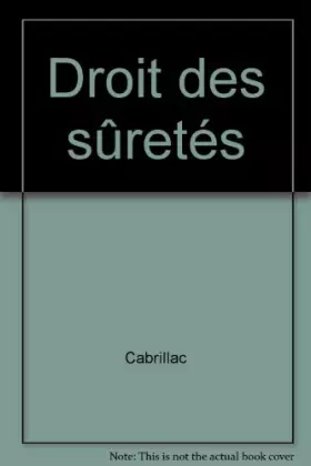 Couverture du produit · Droit des sûretés (ancienne édition)
