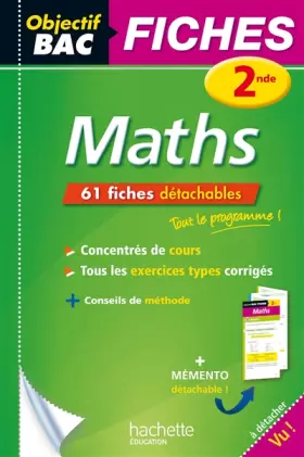 Couverture du produit · Objectif Bac Fiches détachables Maths 2nde