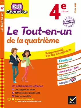 Couverture du produit · Chouette Le Tout en un 4e: cahier d'entraînement et de révision dans toutes les matières