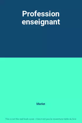 Couverture du produit · Profession enseignant