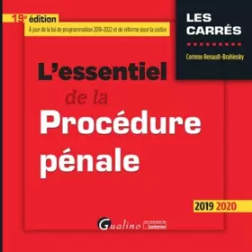 Couverture du produit · L'essentiel de la procédure pénale