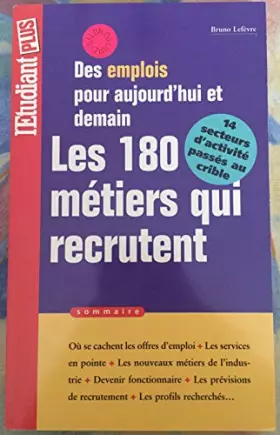 Couverture du produit · Les 180 métiers qui recrutent : Des emplois pour aujourd'hui et demain