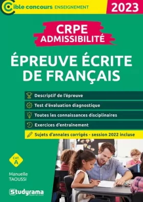 Couverture du produit · CRPE – Admissibilité – Épreuve de français (Concours 2023): Inclus sujets 2022