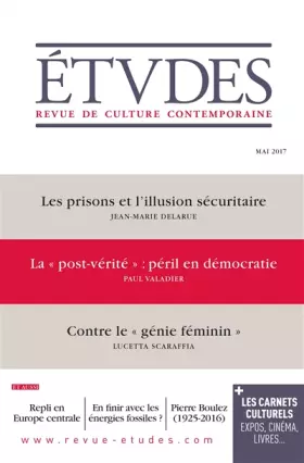 Couverture du produit · Etudes 4238 - Mai 2017