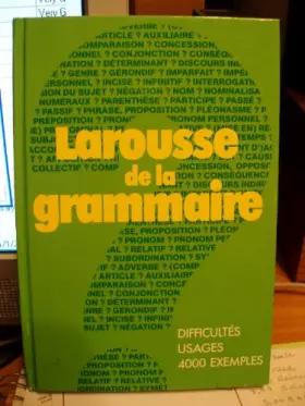 Couverture du produit · Larousse de la grammaire
