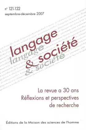 Couverture du produit · Langage et société, N° 121-122, Septembr : Réflexions et perspectives de recherche