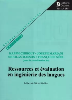 Couverture du produit · Ressources et évaluation en ingénierie des langues