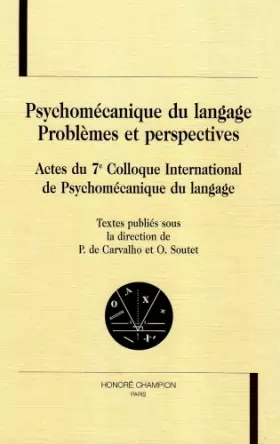 Couverture du produit · La psychomécanique du langage. Problèmes et perspectives