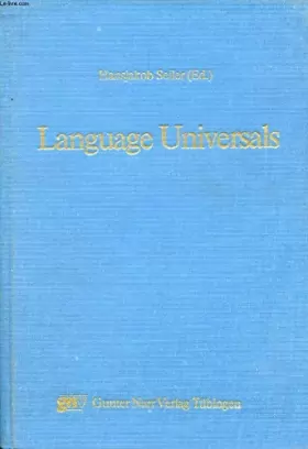 Couverture du produit · Language universals: Papers from the Conference held at Gummersbach/Cologne, Germany, October 3-8, 1976 (Tübinger Beiträge zur 