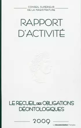 Couverture du produit · Conseil supérieur de la magistrature - Rapport d'activité 2009