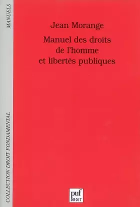 Couverture du produit · Manuel des droits de l'homme et libertés publiques