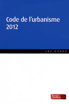 Couverture du produit · Code de l'urbanisme 2012