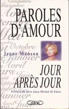 Couverture du produit · Paroles d'amour jour après jour