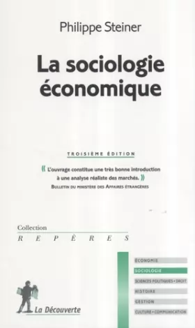 Couverture du produit · La sociologie économique